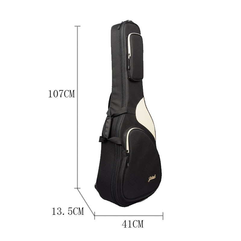 Add cotton 41" Acoustic Classical Guitar Bag Case Backpack Adjustable Shoulder Strap Portable Thicken Padded Black