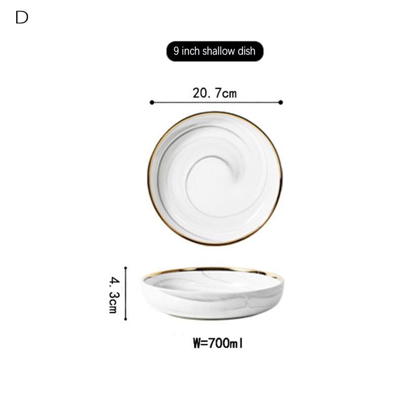 Top knogle keramik middagssæt suppeskål sæt porcelænsservice sæt tallerken bordservice spisestel bordservice sæt bestik sæt: D