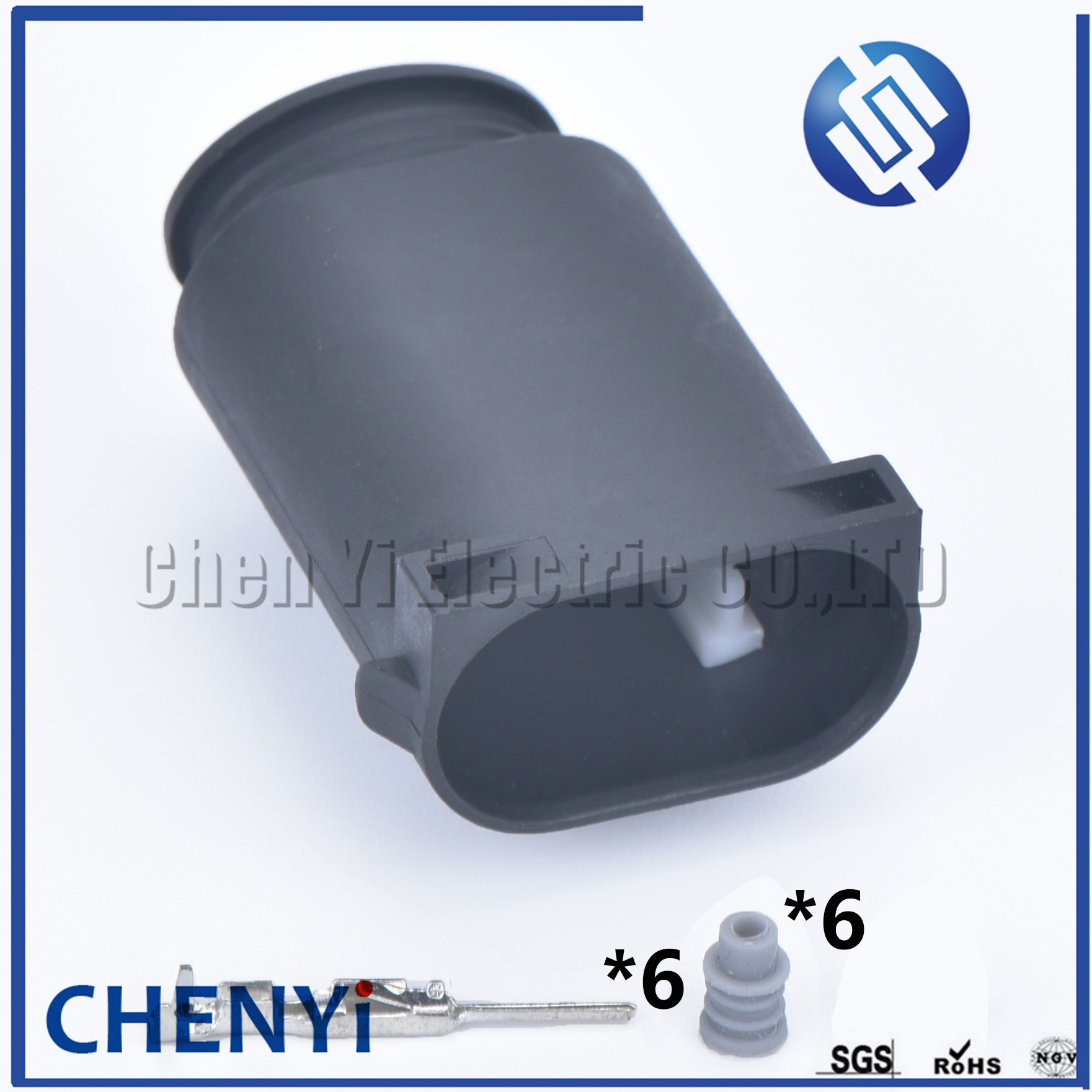 Conector impermeable automotriz de 6 pines Conector del sensor de válvula de acelerador 1- 967616 -1 Enchufe del pedal del acelerador 9- 967616 -1 Para Benz BMW: Gris oscuro