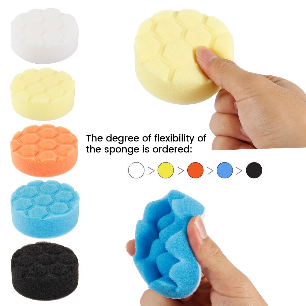 39pcs Buffing Sponge Polishing Pad Hand Tool Kit for Car Polisher Compound Polishing Power Tools Accessories