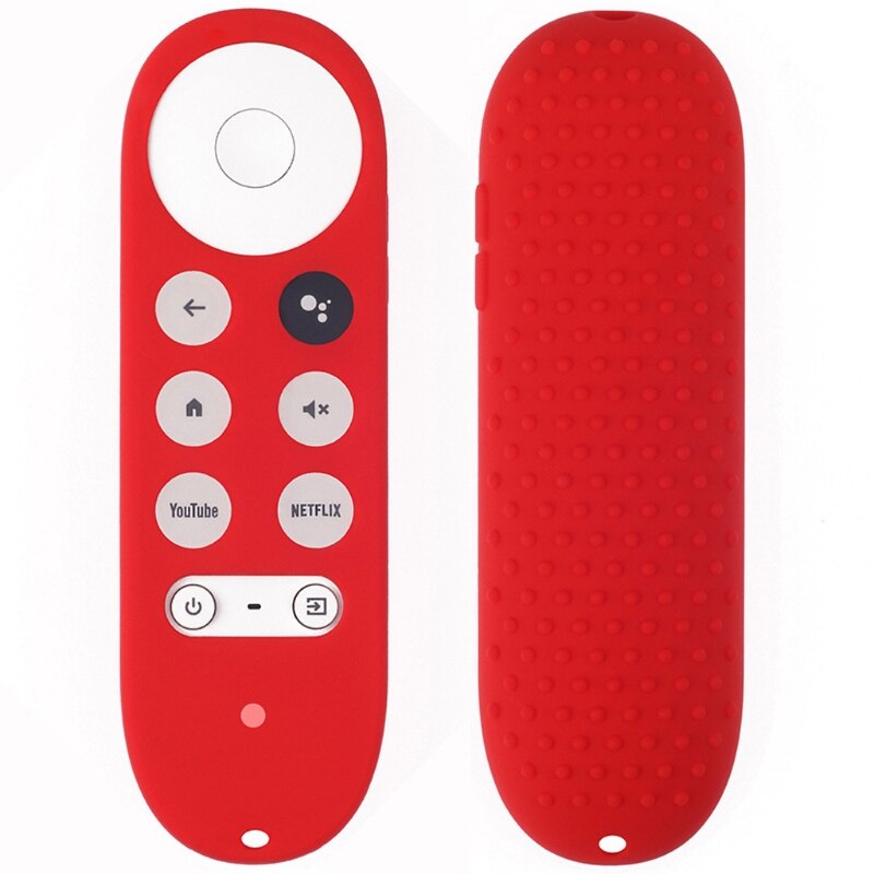 Silicone Case for Chromecast for Google TV Voice Remote Shockproof Protective Cover for Chromecast Voice Remote: Red