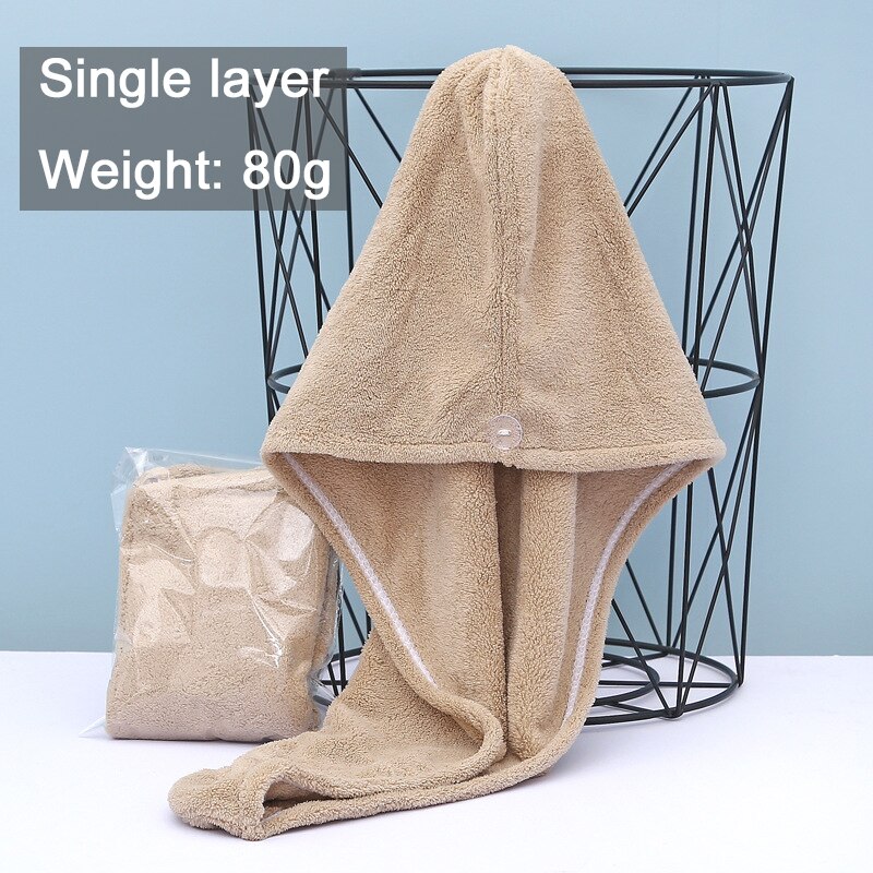 Women Towels Bathroom Microfiber Towel Rapid drying Hair Towel Bath Towels For Adults toallas microfibra toalha de banho: Coffee-Single layer