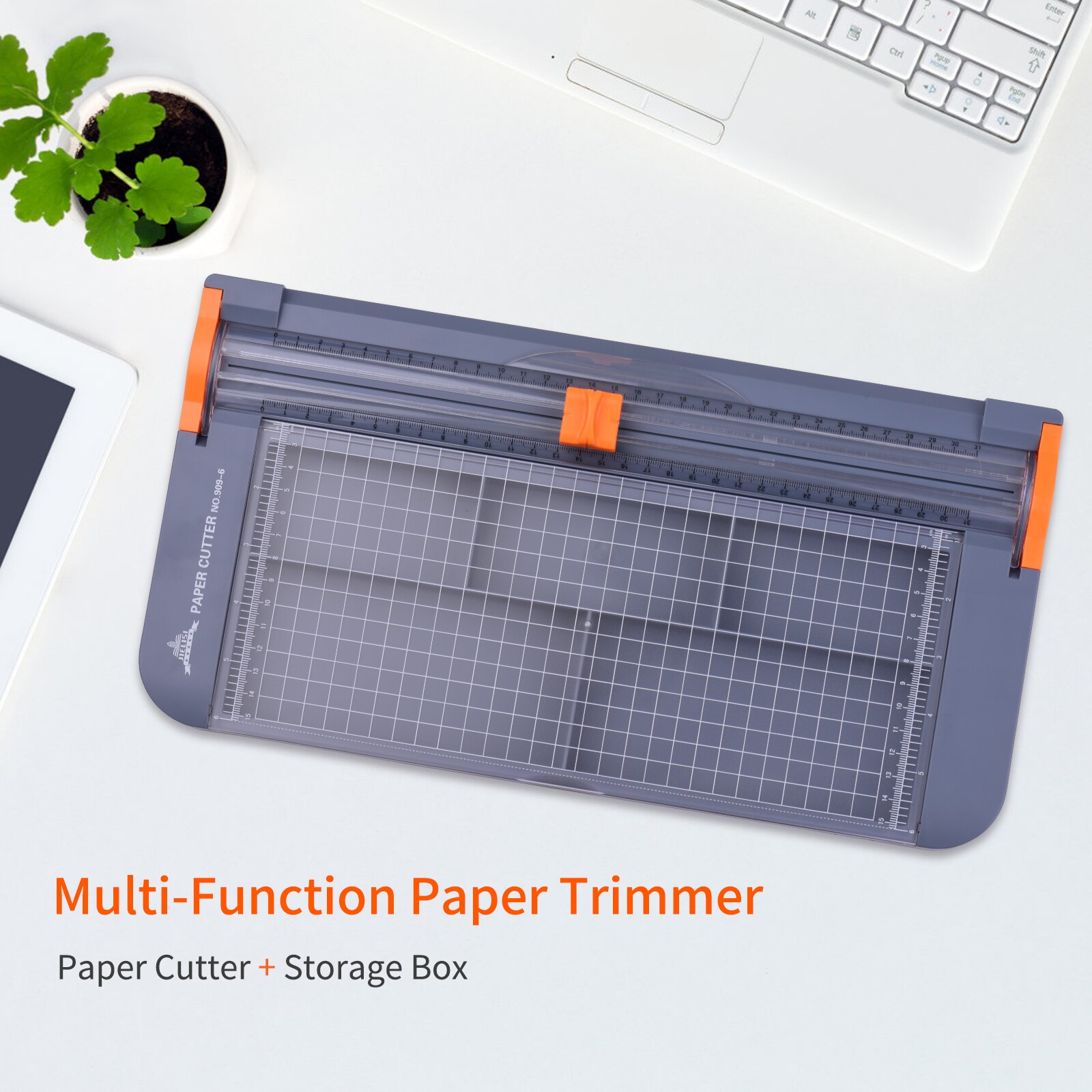 Multifunktionel opbevaringsboks  a4 papir trimmer papirskærer 12.2 tommer skærelængde til håndværk papir kort foto lamineret papir