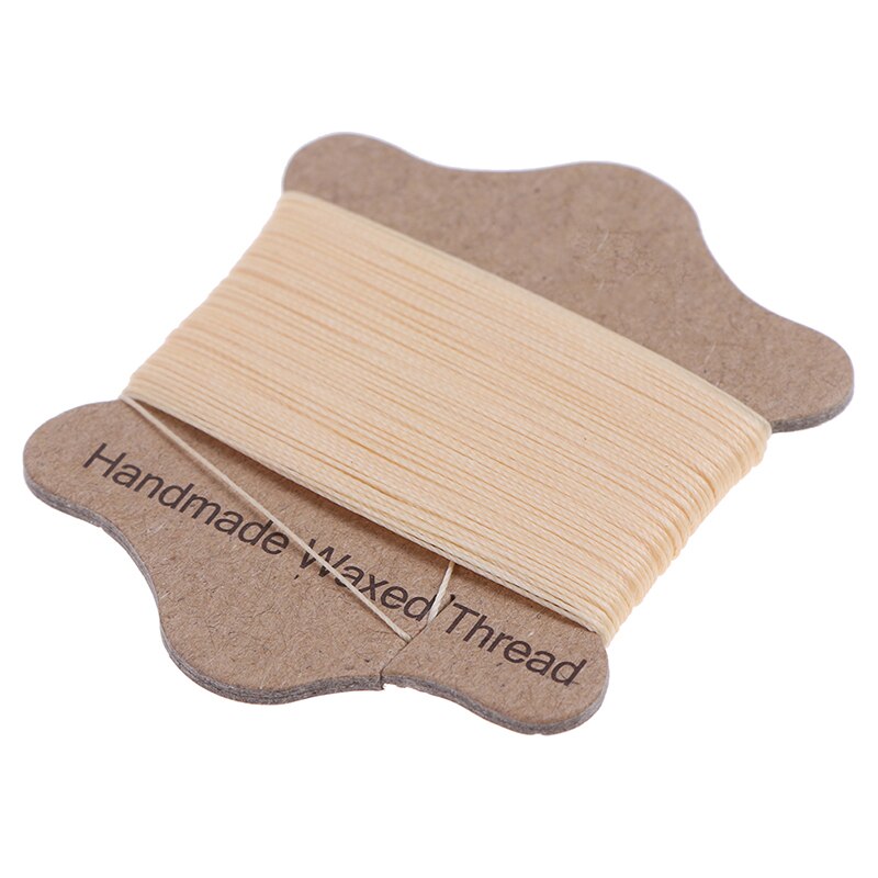 20 m/rollo hecho a mano encerados lisos coser cera línea Hilo costura a mano para DIY hilo para coser cuero herramienta de costura artesanal