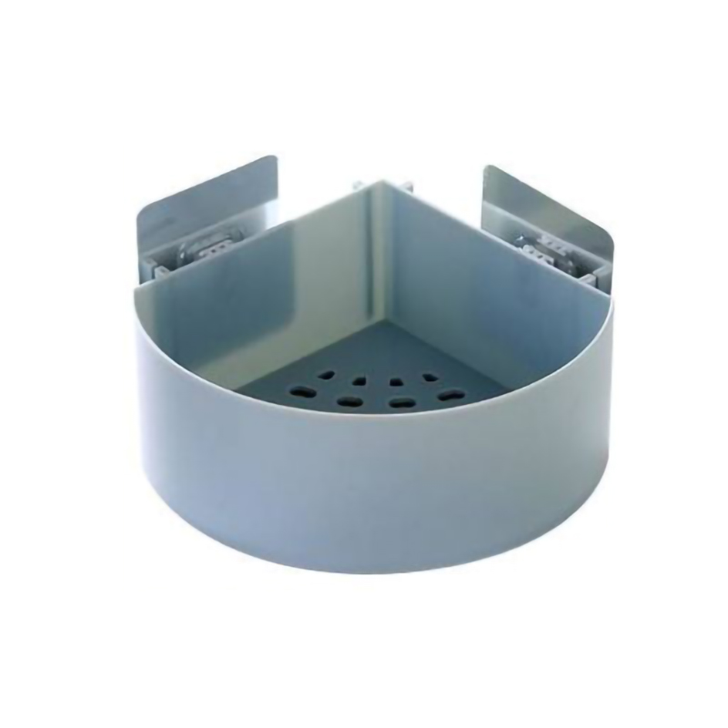 Étagère murale multifonction, coin à pression, en plastique, pour salle de bain, Drainage, rangement de douche: 07