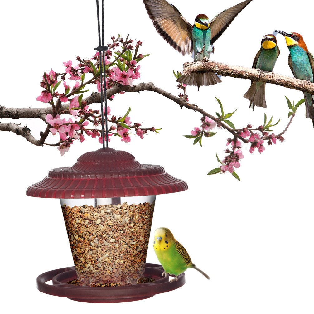 NEUE Vogel Feeder Hängen für Garten Hof Dekoration Sechseck Geformte Mit Dach für Home Office 0129P0. 3
