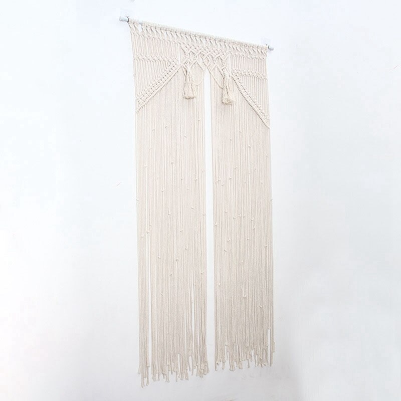 Colgante para pared de macramé, cortina Bohemia tejida a mano, tapiz, cortina perfecta para puerta, macramé dormitorio o para decoración de boda,