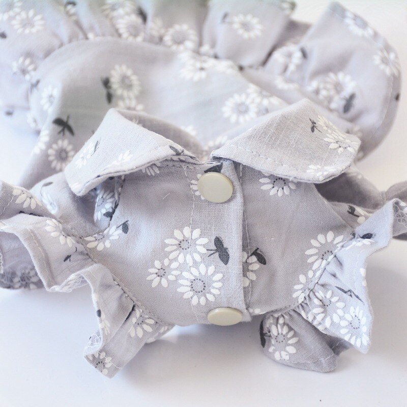 Sukienka dla psa koronkowe sukienki Tullle spódnica drukuj łuk węzeł różowy kwiat wesele psy bawełniane ubrania urodzinowe