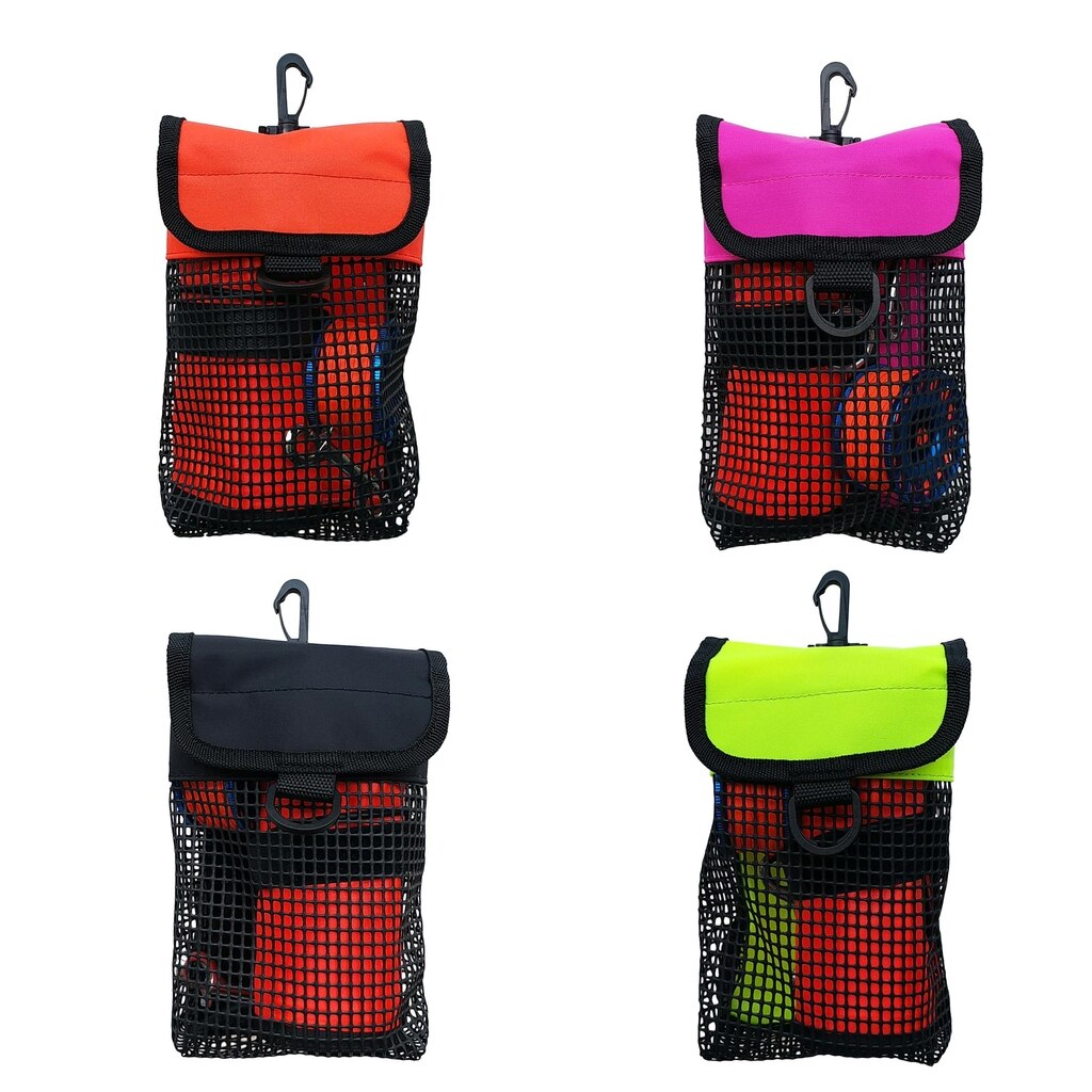 Duty Compact Mesh Gym Opbergtas Duiken Reel Bolt Snap Smb Veiligheid Marker Boei Mesh Gear Bag Apparatuur Houder carry Pouch