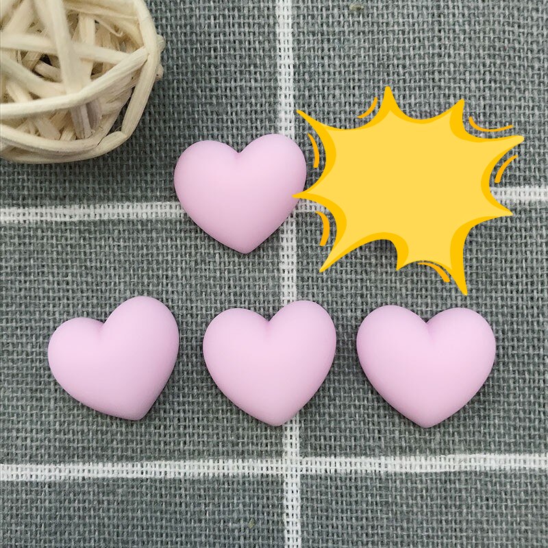 6Pcs Solid-Kleur Liefde-Vormige Hars Koelkast Magneten Leuke Magneet Koelkast Magneten Thuis Ornamenten: Pink 5pcs