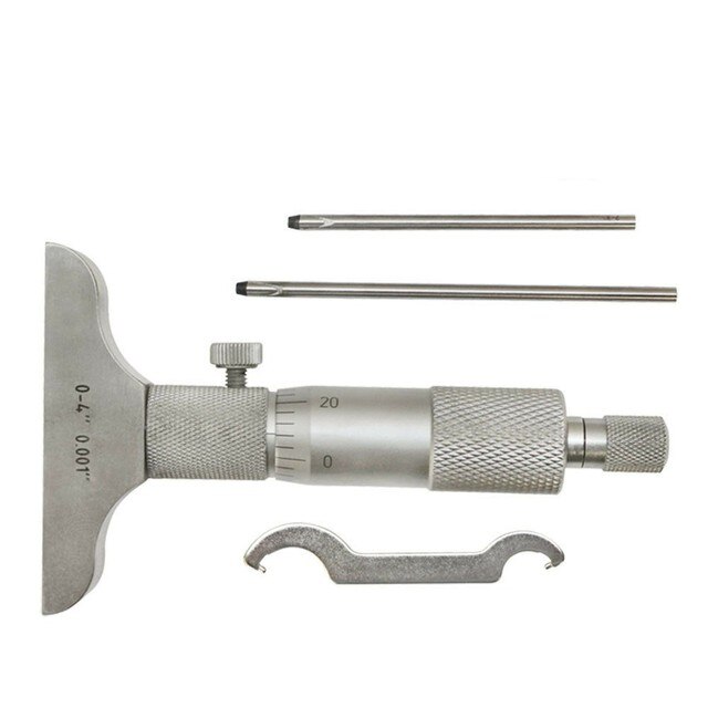 0-6inch Depth Micrometer Precision 0.01mm Depth Micrometer Measuring Instruments Caliper Tool Car Paint Thickness Gauge Tester: 0 50