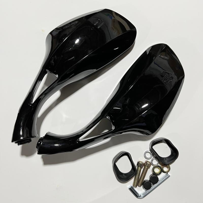 Specchietti laterali con filettatura 8mm per scooter bici elettrica 50cc 125cc 150cc 250cc Specchietti retrovisori posteriori modificati Modello universale: Grigio scuro