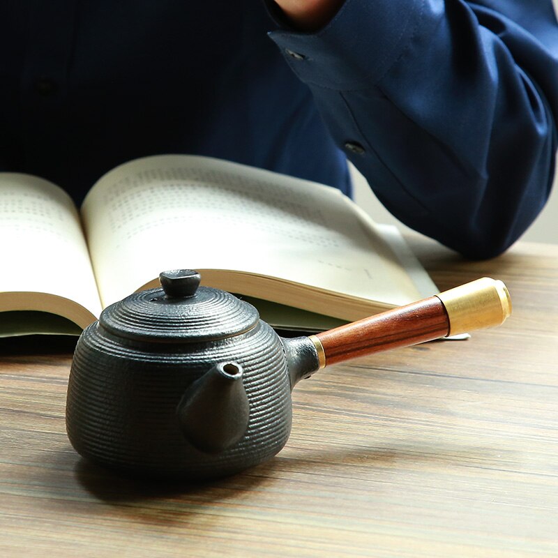 TANGPIN black ceramic teapot kettle chinese tea pot for puer chinese kung fu tea sets