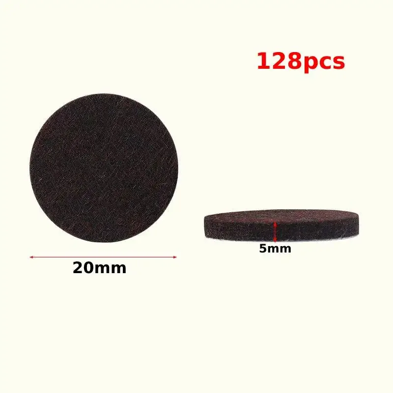 Felt Furniture Pad Round Chair Legs Anti Scratch Floor Protector Self-Adhesive Furniture Sliders for Hardwood Floors Table Couch: Greyish Brown