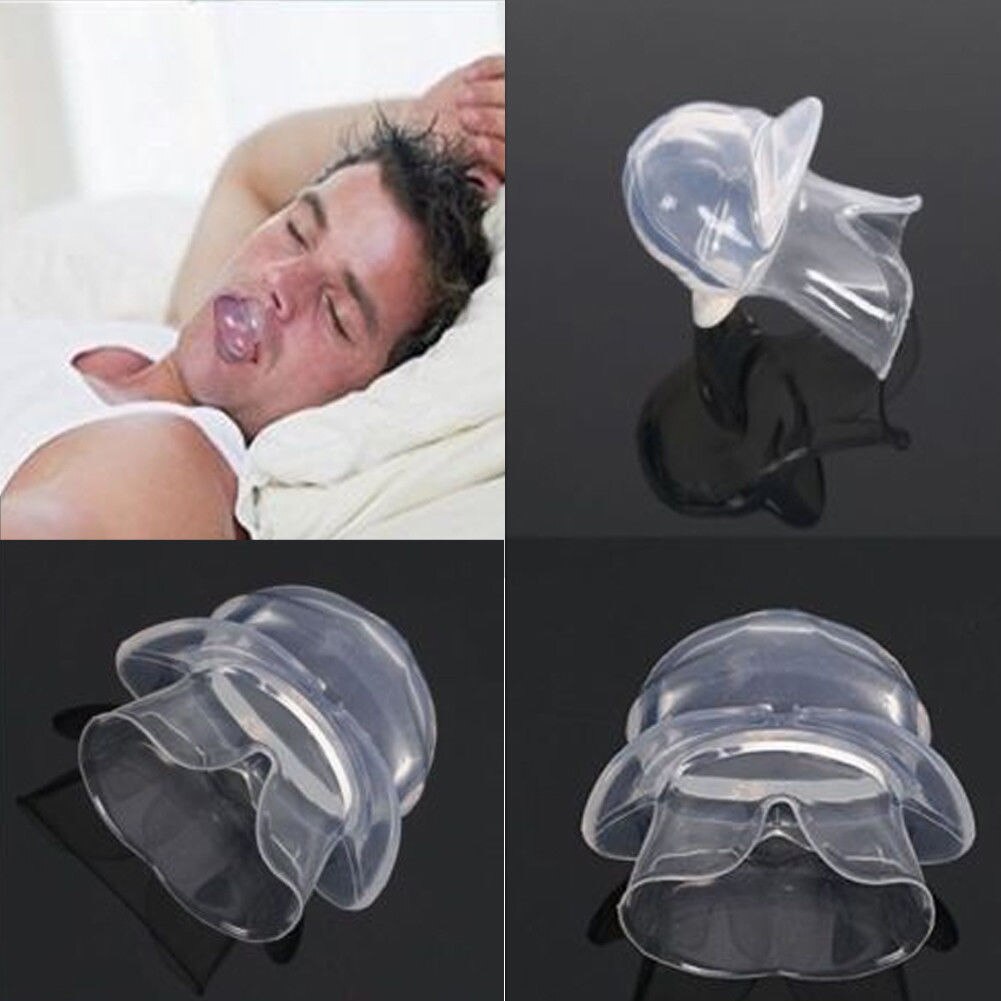 Silicone Anti Snoring Tongue Device Sleep Apnea Aid Stop Snore Stopper Sleeve US