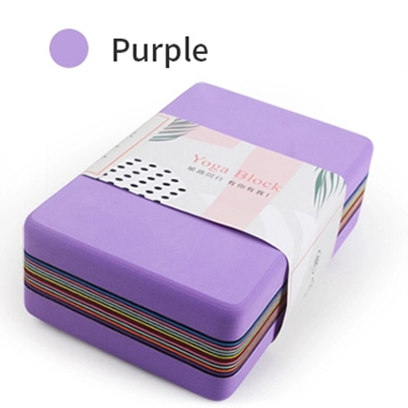 Yoga Block Set Blok EVA Foam Brick Sport Tools Alo Pillow Cork Bloque Roller Pilates Equipment Gym Fitness Accessories Blocos: Puple