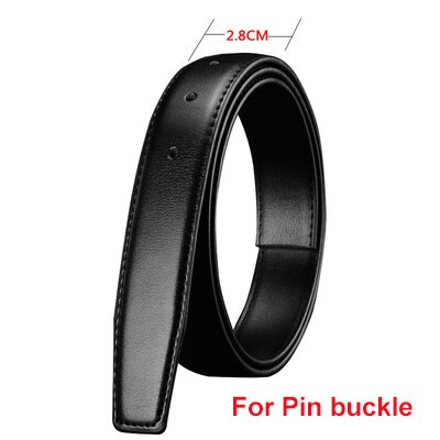 Keine Schnalle Echtes Leder Gürtelband für automatische Schnalle Dornschließe 2,4 cm 2,8 cm 3,0 cm 3,2 cm 3,5 cm 3,8 cm Breite Herrengürtel Schwarz