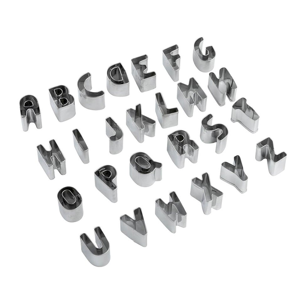 Cookie Cutter Set Rvs Vorm Voor Bakken 26 Alfabet Vorm Mold Gebak/Zoetwaren/Biscuit/Gingerbread/ fondant Maker