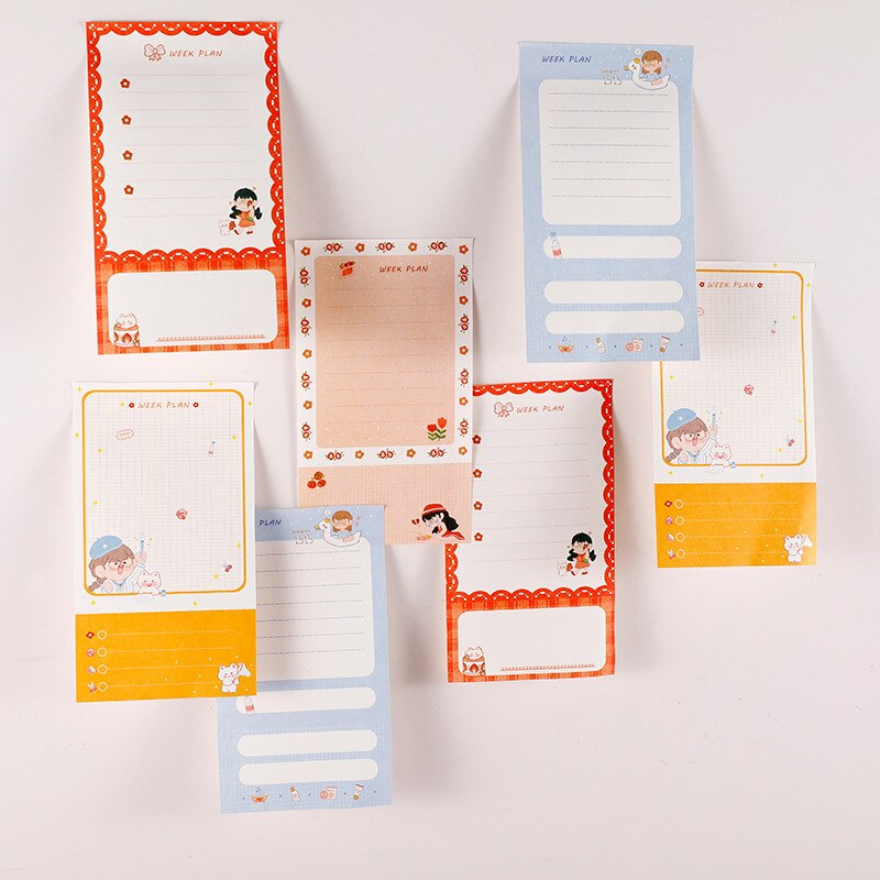 Mini Board Clip Note Clipboard 50pcs Memo Paper Pads Loose-leaf Notebook Writing Notepad Folder School Office Supplies
