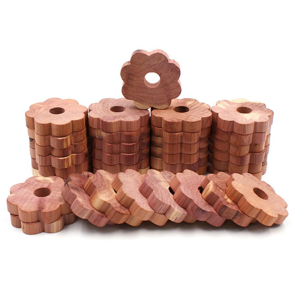 20 Pcs Cederhout Blok Cederhout Ring Hout Ronde Stuk Garderobe Natuurlijke Pure Muggenspray Mot Meeldauw Proofing