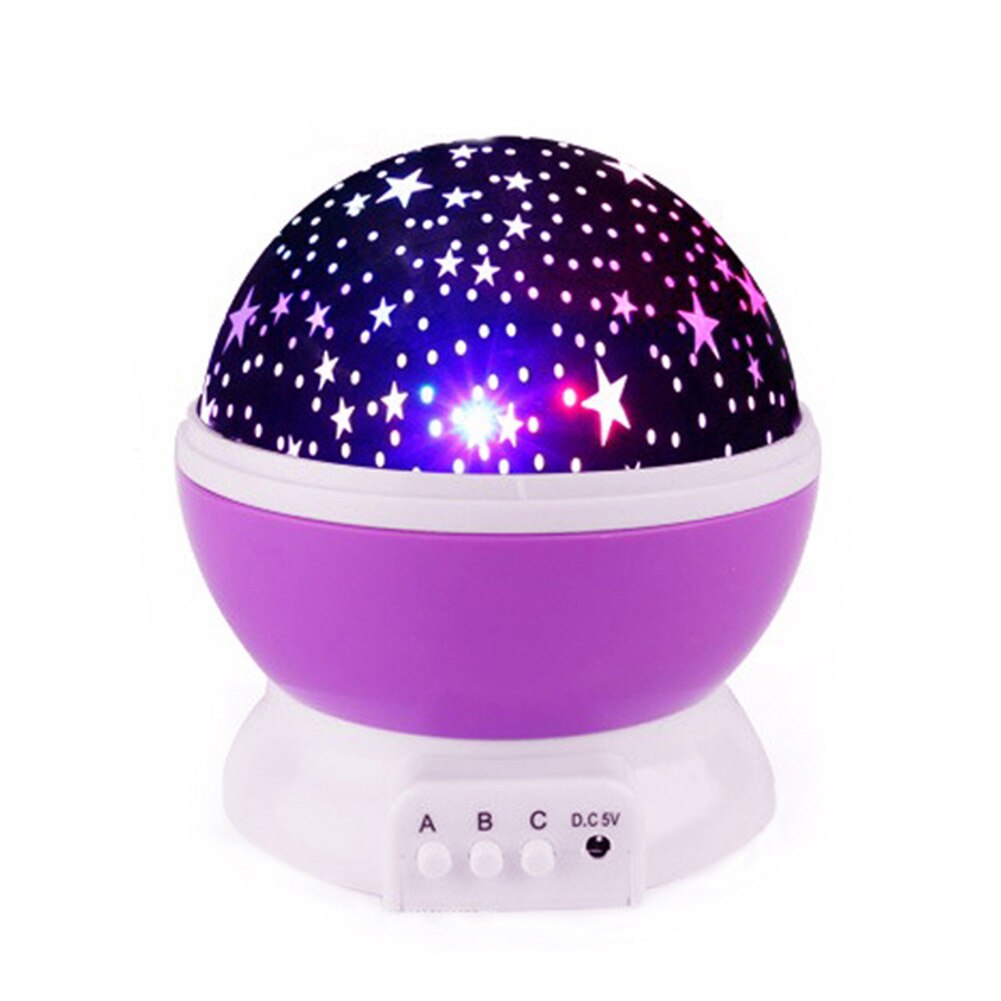 Star Projection Lamp Dream Colorful Rotating Night Light Romantic Children's Bedroom Lamp Star Projection Luminous Toy