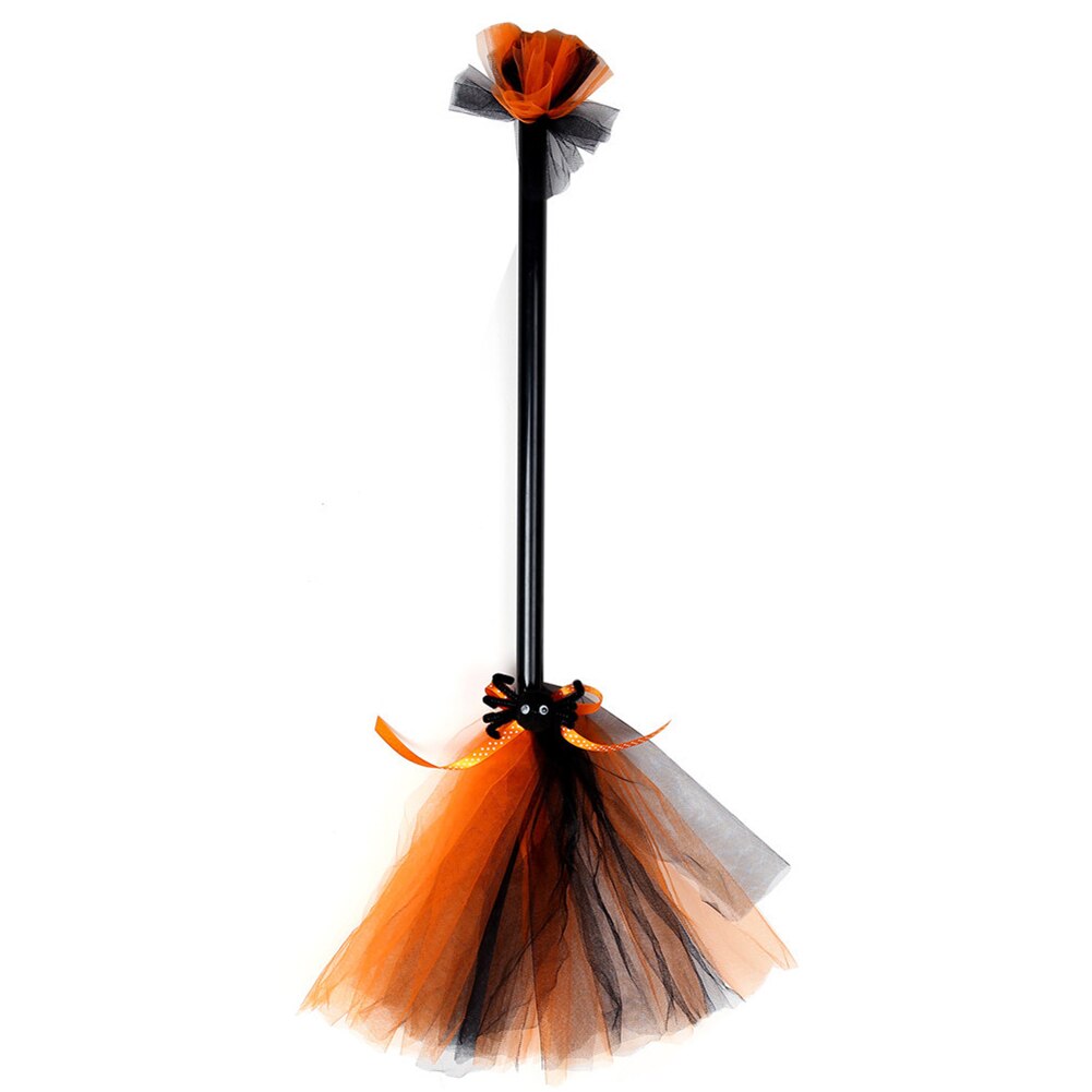 Miracle sorcière balai léger mignon scène accessoires fantaisie enfants adultes accessoire de déguisement assistant habiller Halloween fête mascarade: Orange