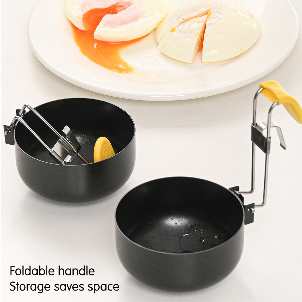 Steamer Egg Cooker Folding Nonstick Egg Poaching Cups Multi-purpose Single Egg Poachers Breakfast Essential for Home Cooking