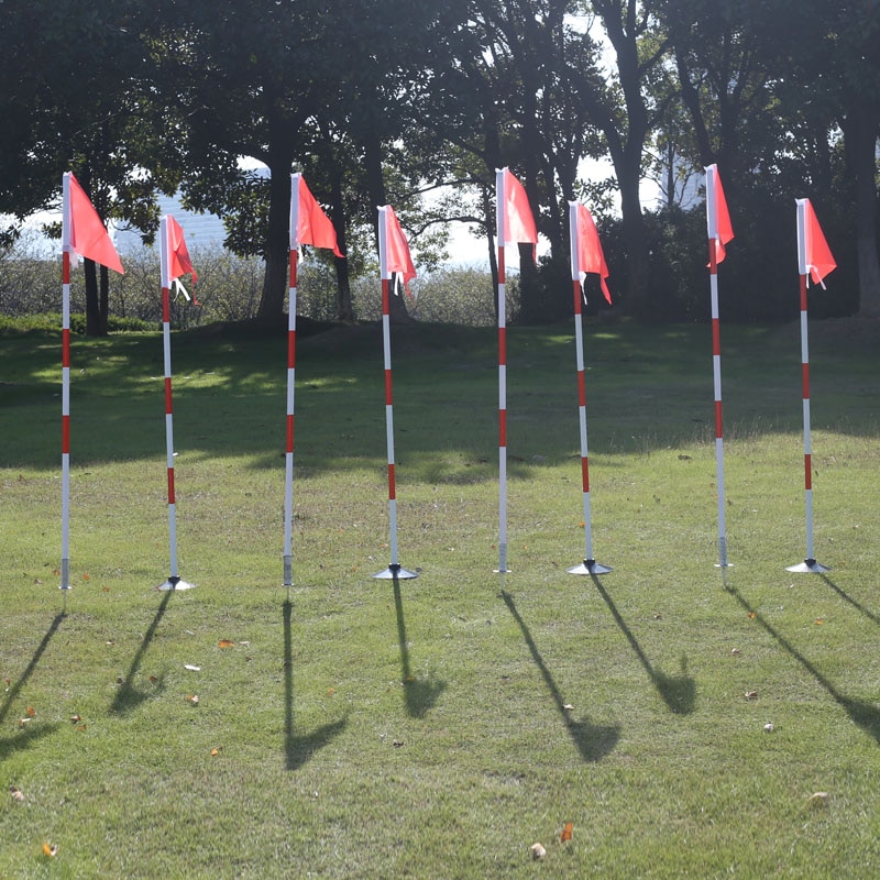 Fabriek Ijzer Staal Voetbal Training Marker Pole Basketbal Voetbal Training Teken Staaf Met Base En Vlag