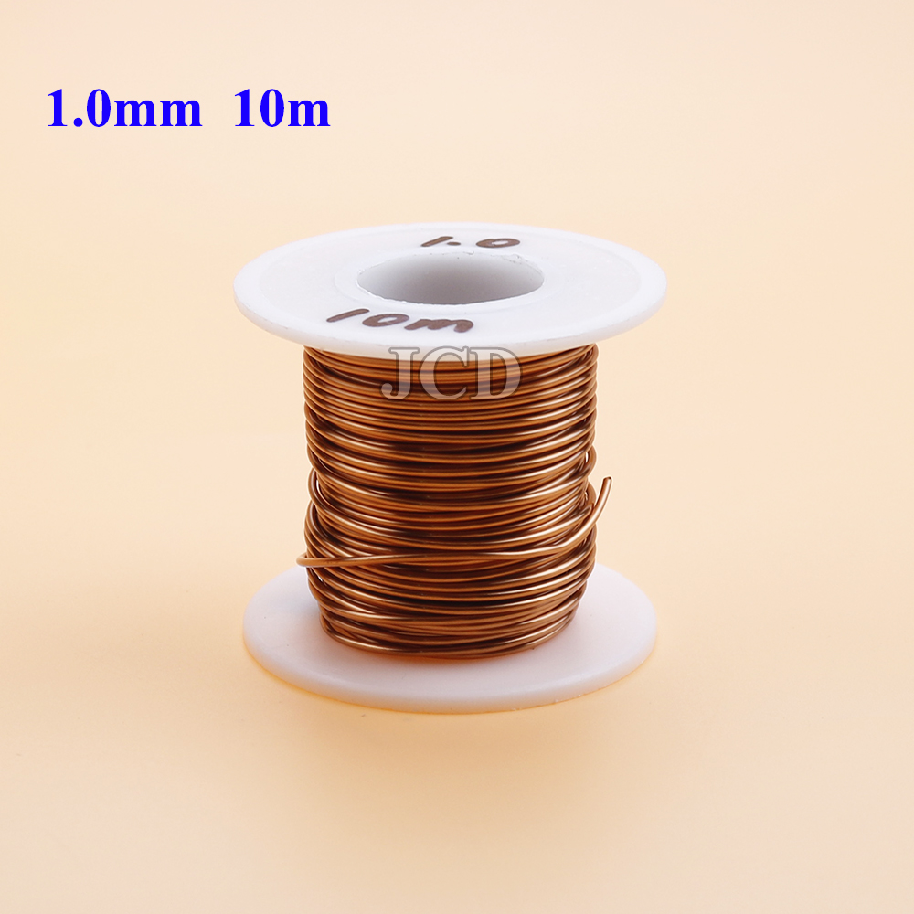 10m/50m/100m enameled copper wire enameled wire electromagnetic coil winding wire manufacturing electromagnet copper wire: Beige