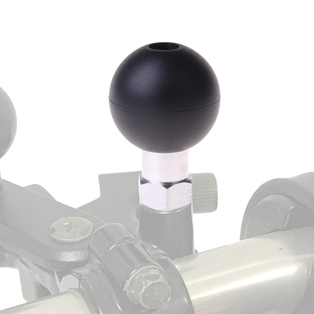 Suporte para telefone de motocicleta, esfera de base m10 x 1.25 macho com rosca para montagem de moto e ram, 1 peça