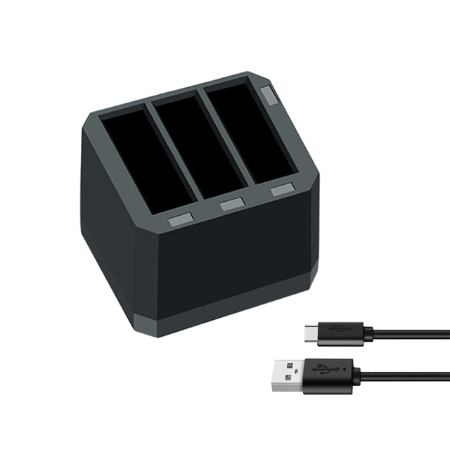 Camera Batterij Oplader Voor Dji Osmo Actie Camera Drie-Kanaals Opslag Charing Doos Usb Charger Camera Batterij Accessoires: Default Title