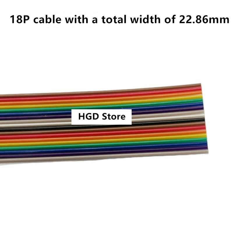 1m färgade bandkabelavstånd 1.27mm regnbågsfärgade dupont-trådar idc-anslutningskabel 6/8/9/10/12/16/20/40/50/60-64p: Orange