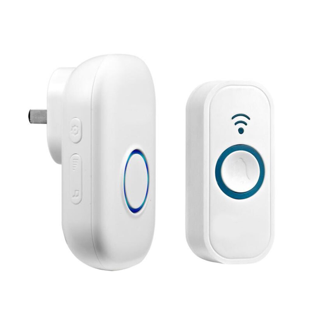 W101 Wireless Doorbell EU/US Plug Home Intelligent Door Bell 4 Levels Volume Adjustable Smart Door Ring 58 Chord Music Doorbell: US Plug