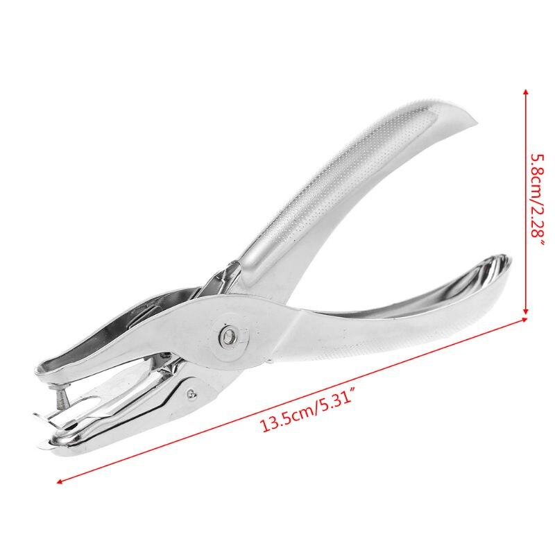 School Office Metal Single Hole Puncher Hand Paper Punch Scrapbooking Punches 6 Pages 3mm Hole Puncher