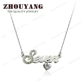 Zhouyang ZYN077 Mode Zeven Liefde Zilveren Kleur Ketting Hanger Sieraden Gemaakt Met Oostenrijk Crystal