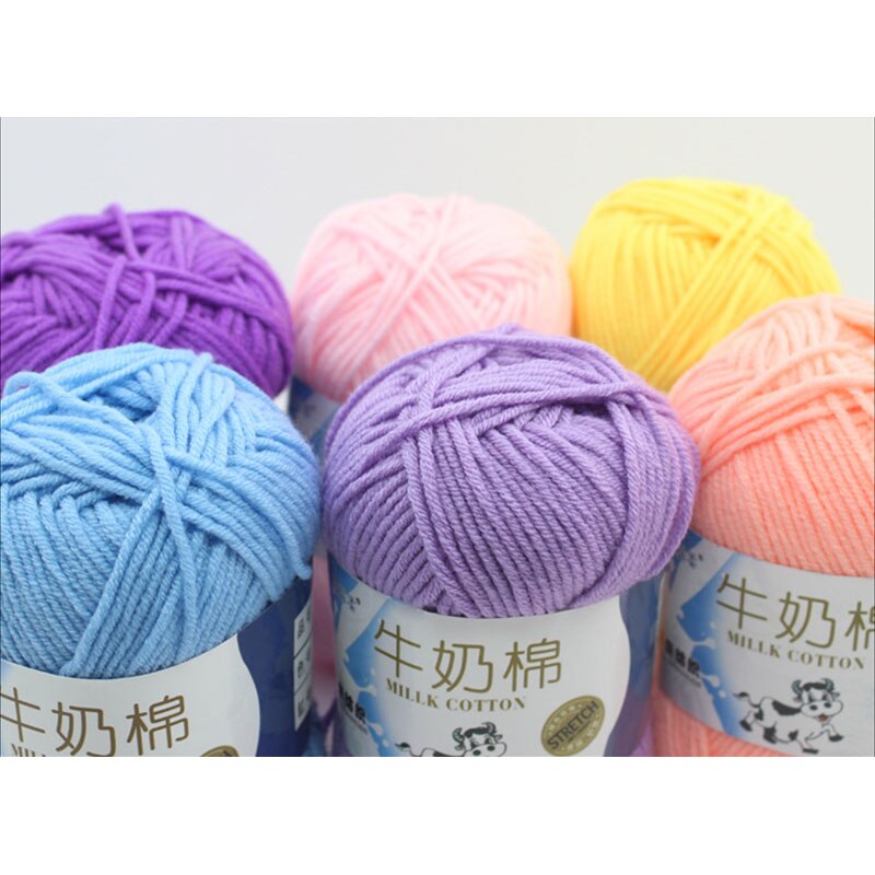 2.5MM lait doux coton doux bébé tricot laine fil épais fibres velours fil à tricoter à la main laine Crochet fil pour bricolage pull