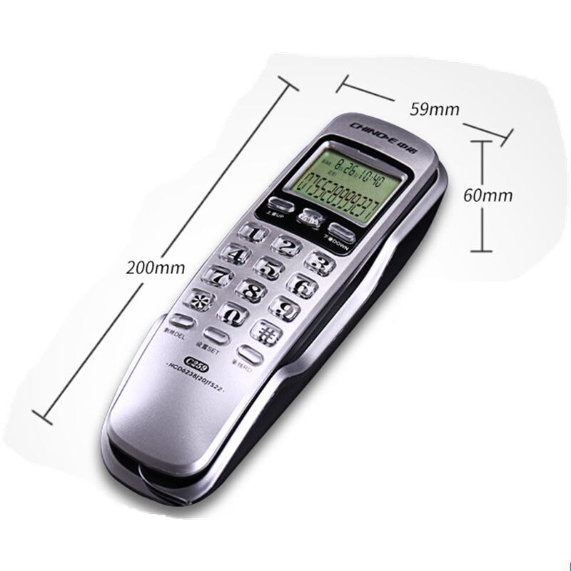 Téléphone portable mural DTMF/FSK, Mini téléphone fixe, maison, bureau, hôtel, appel entrant, identification, écran LCD, bureau