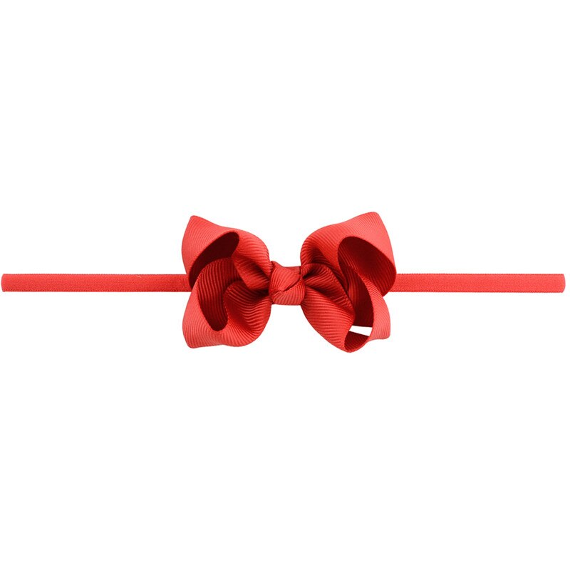Baby Kids Kleine Leuke Hoofdband DIY boog-knoop Grosgrain Lint Boog Dunne Elastische Tulband Haarbanden Meisjes Hoofdbanden haar Accessoires