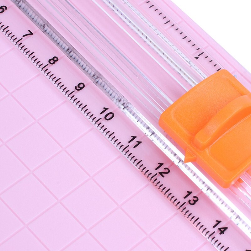 JIELISI 9090 Mini Small Slide Cutter Cut Paper Cutter Cutter Color:Pink