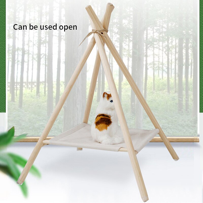 Casa tipi portátil para mascotas, tienda de campaña con cojín grueso y pizarra para interiores, casas modernas para cachorros y gatitos