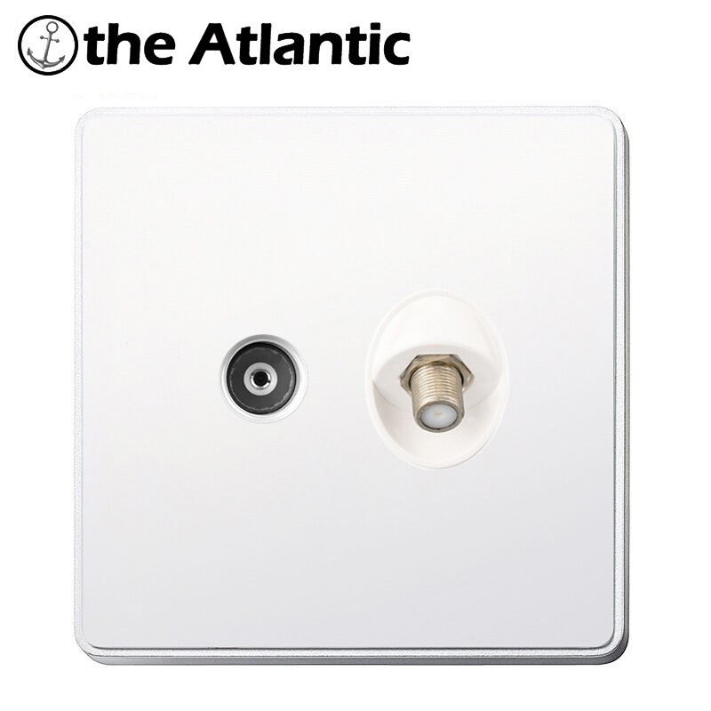 Rj45 Wall Socket Internet Outlet With TV Outlet Wall Data RJ45 Internet Computer Double Phone Socket Plastic Panel Cable TV
