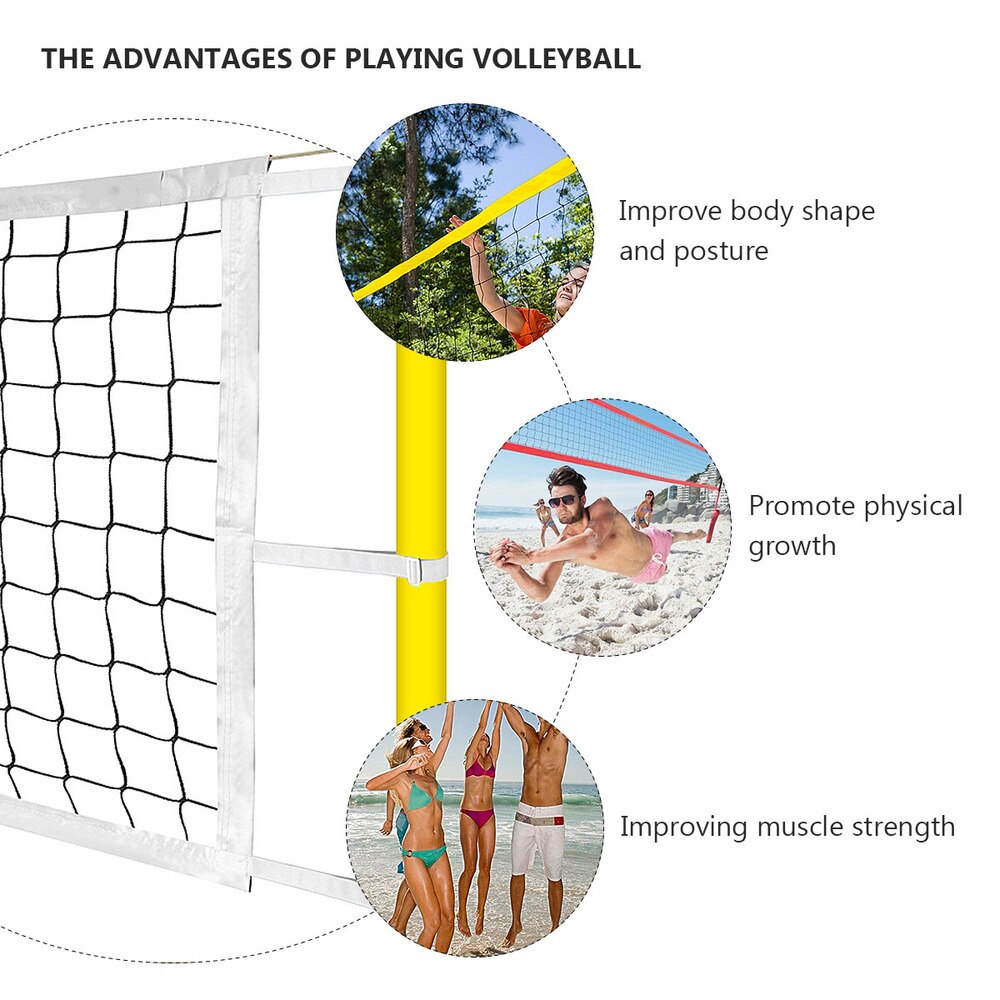 Red de voleibol para entrenamiento , malla estándar, 1 Juego