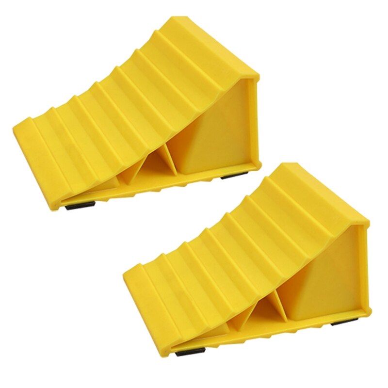 2 Stuks Auto Wheel Chock Hoge Sterkte Autoband Stopper Auto Wiel Stop Slider Blok Driehoek Ondersteuning Pad
