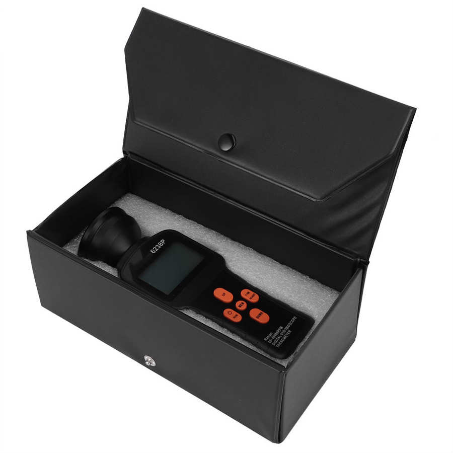 6238P Portable Large LCD Handheld Digital Stroboscope Flash Tachometer Meter Digital Tachometer