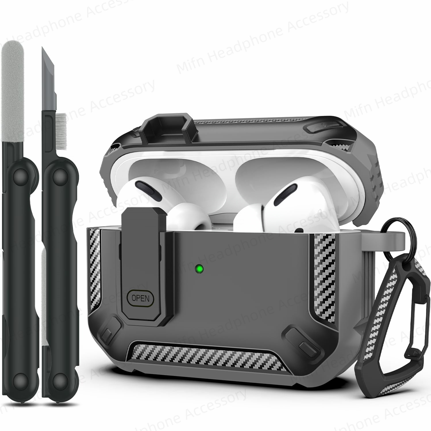 AirPod Pro switch case with Cleaner Kit Luxury Fall Prevention TPU Protective Cover For AirPod Pro 3rd/2nd Generation Case: 3XS / CORAL