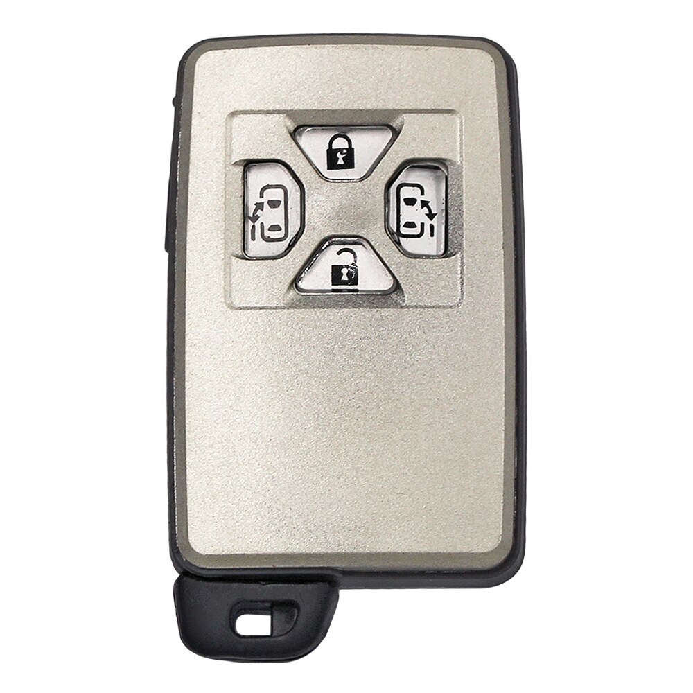 Funda inteligente para llave de coche, carcasa de 2/3/4/5 botones para Toyota Reiz, Avalon, Previa, Alphard, Prius, Color plata/negro: B