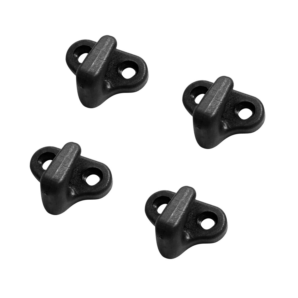 4 Pack Black Nylon Lashing Hooks / J-Hooks Replacement for Kayak Bungee Cord