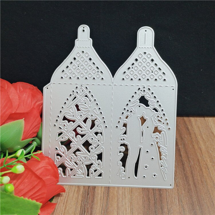 Metalen snijmallen voor trouwdozen, stencils, scrapbooking, reliëfdruk, kerststempels
