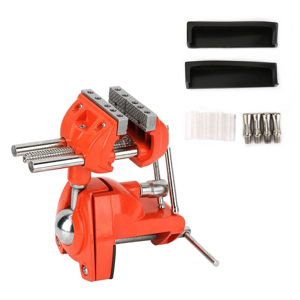 70mm Heavy Duty Aluminum Mini 360 Degree Rotating Clamp Vise Adjustable Jaw Width Vise Table Clamp for Workbench Clamp Vise
