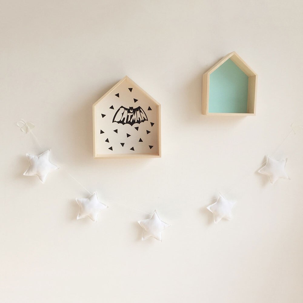 Nordique bébé chambre décoration tenture murale ornements à la main pépinière lune étoile guirlandes fille chambre décor Photo accessoires: QC0076-8